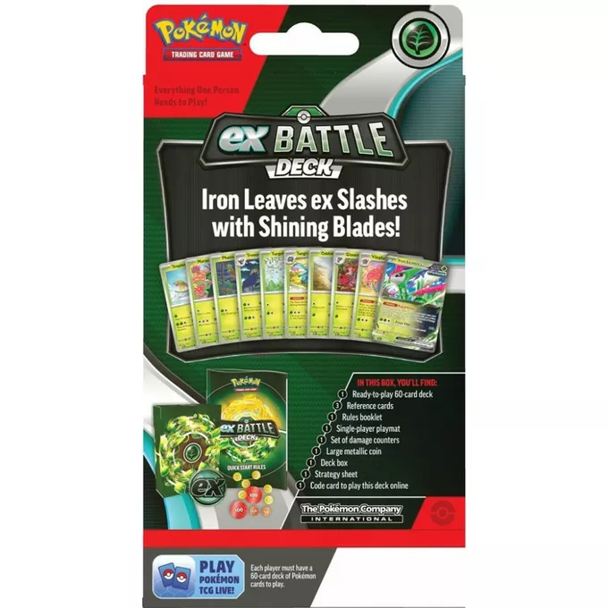 Pokemon TCG Karty Tapu Iron Leaves Ex Battle Deck