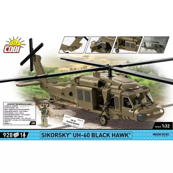 Cobi Klocki Klocki Sikorsky UH-60 Black Hawk 928 klocków