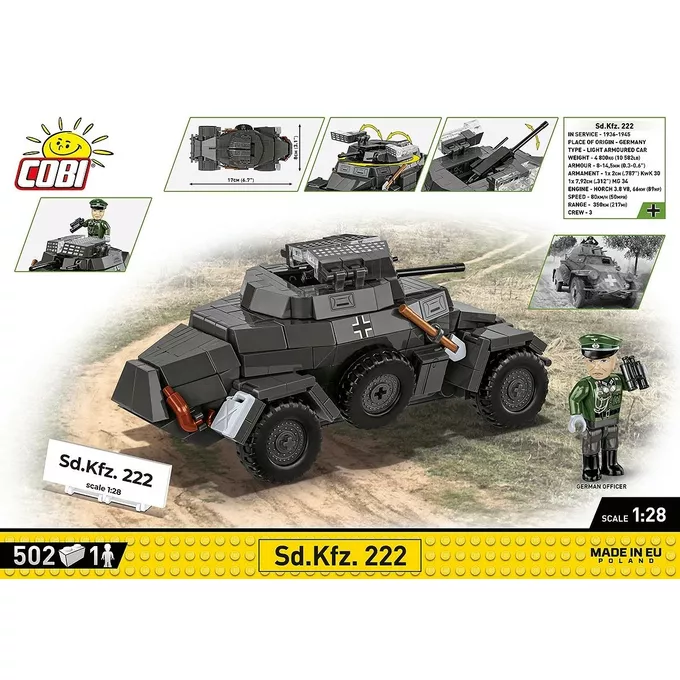 Cobi Klocki Klocki Sd.Kfz 222 502 klocki