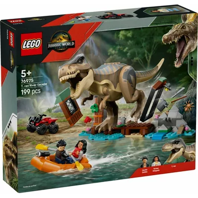 LEGO Klocki Jurassic World 76975 Ucieczka rzeką przed tyranozaurem