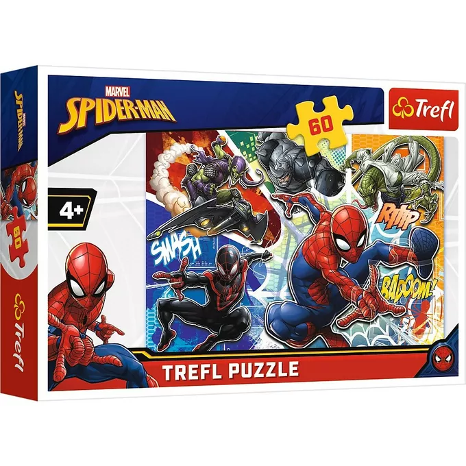 Trefl Puzzle 60 elementów Waleczny Spider-Man