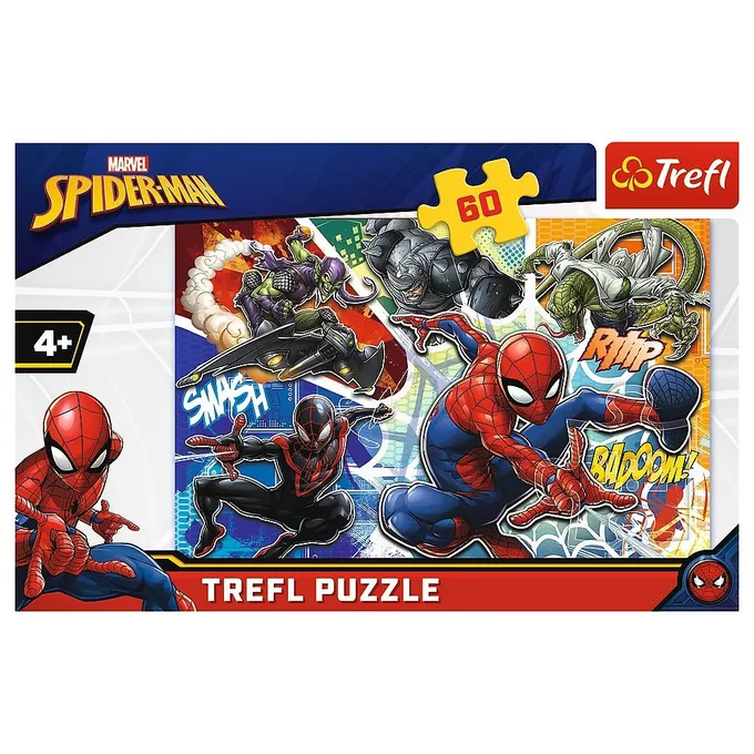 Trefl Puzzle 60 elementów Waleczny Spider-Man