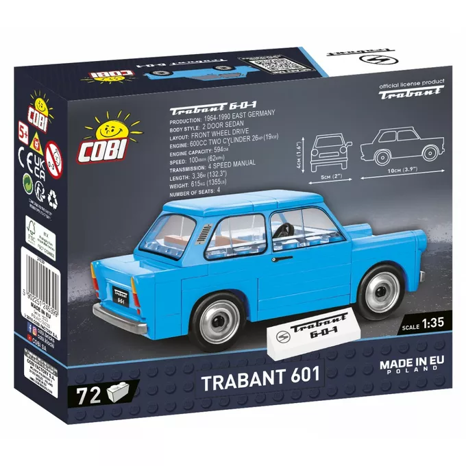 Cobi Klocki Klocki 72 elementów Trabant 601