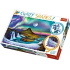 Puzzle 600 elementów Crazy Shapes - Zorza nad Islandią