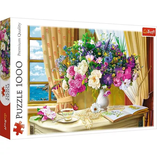Trefl Puzzle 1000 elementów - Kwiaty o poranku