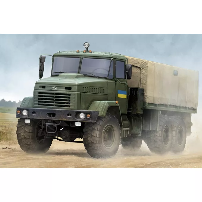 Model plastikowy ukraińska ciężarówka KrAZ-6322 &quot;Żołnierz&quot;