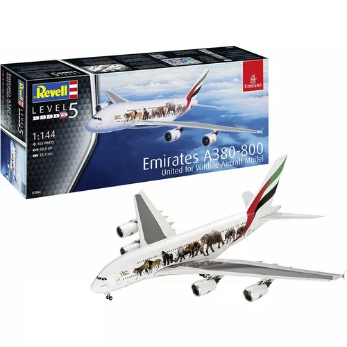 Revell Model plastikowy Airbus A380-800 Emirates Wild Life