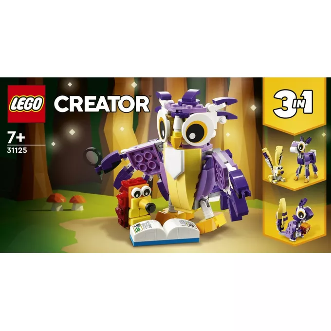 LEGO Klocki Creator 31125 Fantastyczne leśne stworzenia