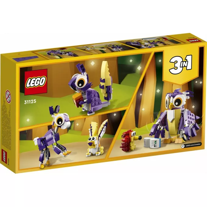 LEGO Klocki Creator 31125 Fantastyczne leśne stworzenia