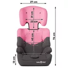Fotelik samochodowy 9-36kg Mali Pink