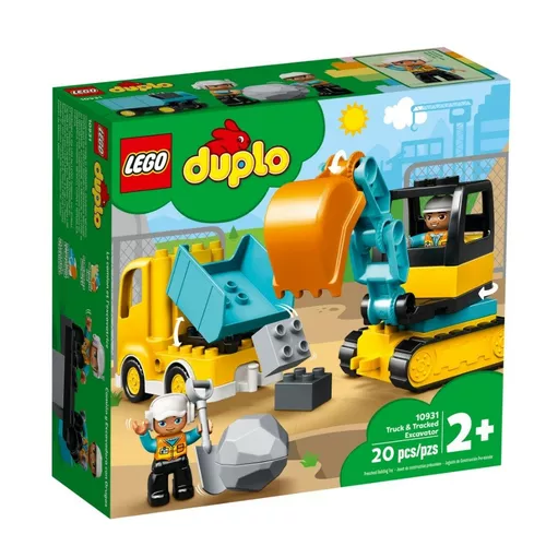 LEGO Klocki DUPLO 10931 Ciężarówka i koparka gąsienicowa