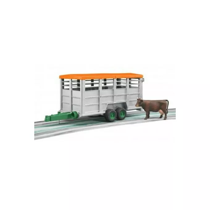 Przyczepa 2-osiowa do przewozu krów z figurką krowy