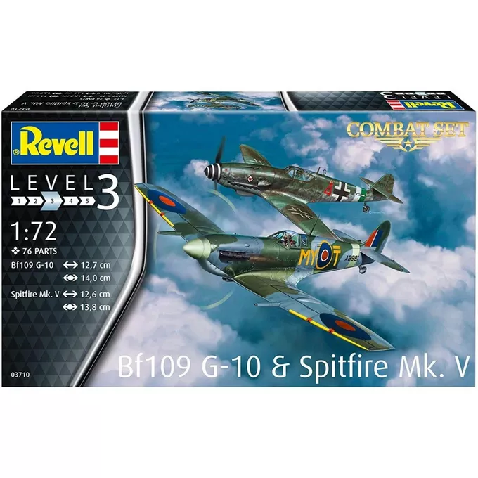 Zestaw do sklejania BF109G-10 &amp; Spitfire MK.V