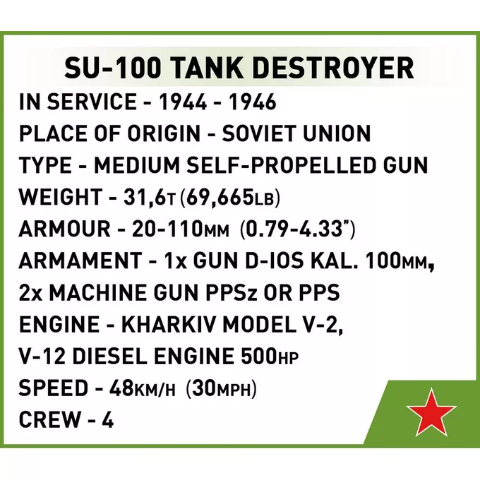 Klocki SU-100 Średnie działo samobieżne