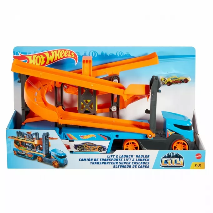 Hot Wheels Pojazd Transporter Tory zjazdowe 2w1
