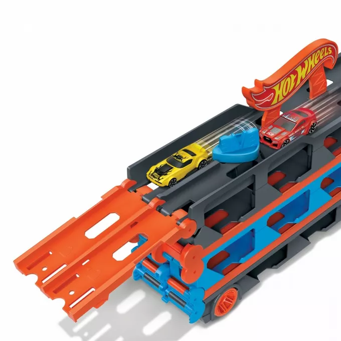 Hot Wheels Pojazd Transporter Wyścigowy 2w1
