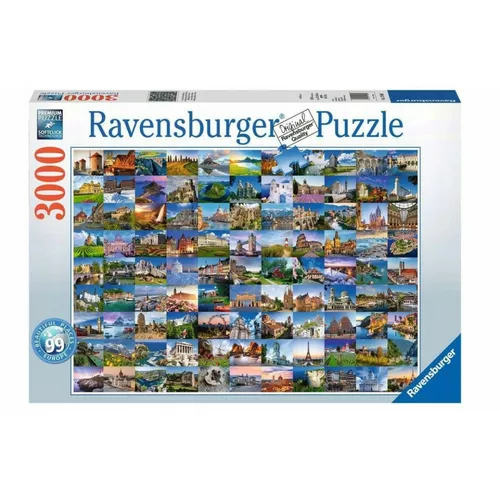 Ravensburger Polska Puzzle 3000 elementów 99 pięknych miejsc w Europie