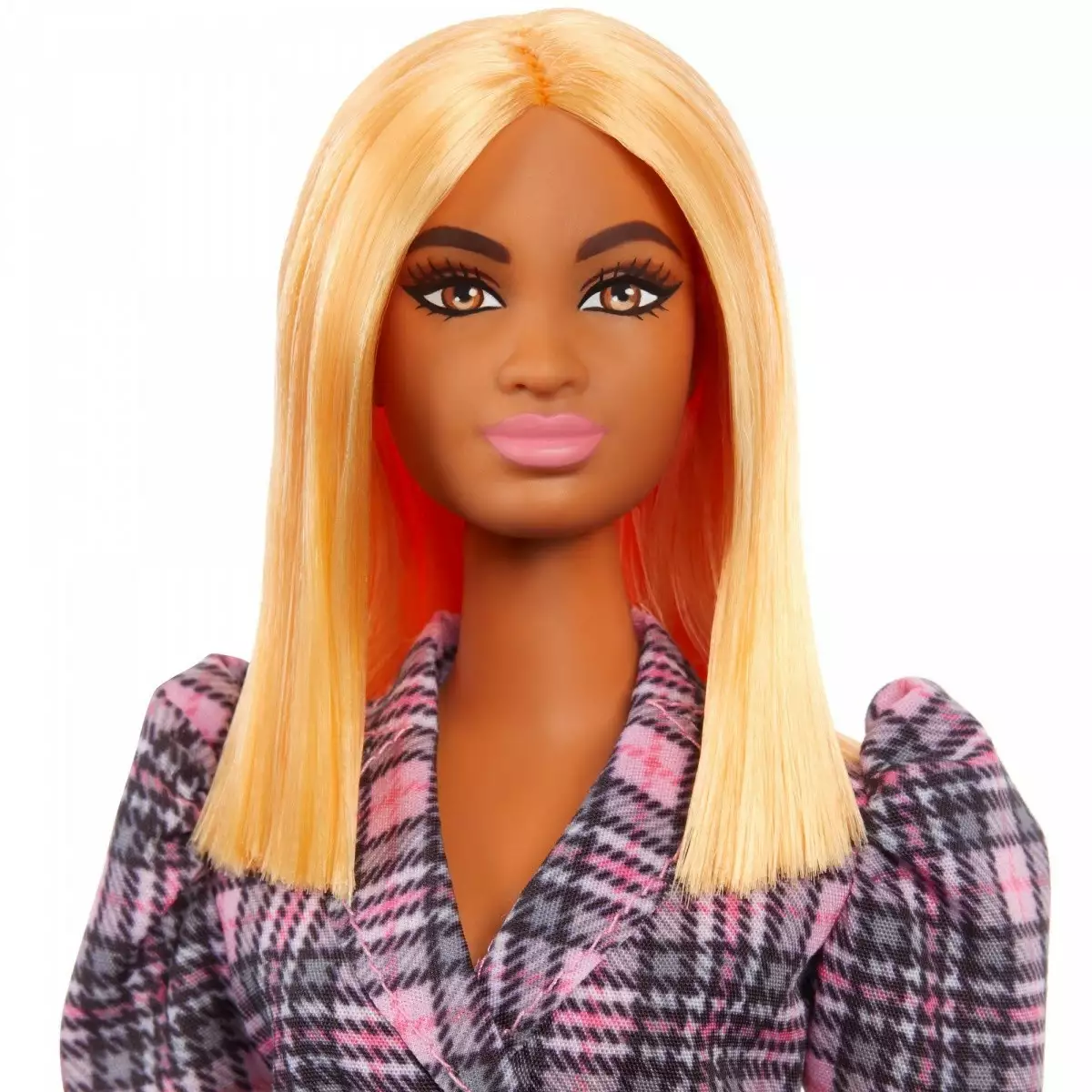 Mattel Lalka Barbie Fashionistas Sukienka w kratę, saszetka