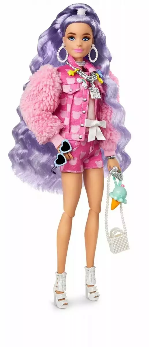 Mattel Lalka Barbie Extra Fioletowe fale