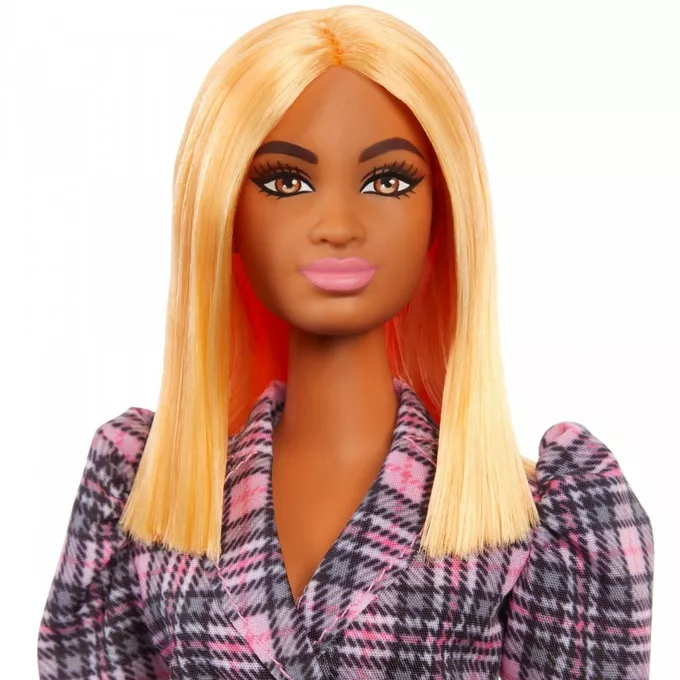 Lalka Barbie Fashionistas Sukienka w kratę, saszetka