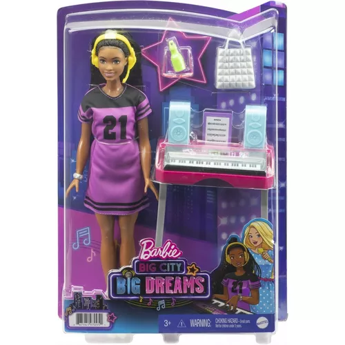 Mattel Lalka Barbie Big City Big Dreams Lalka Brooklyn + studio nagrań