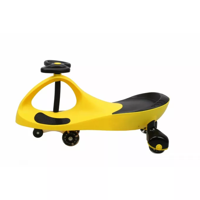Jeździk Grawitacyjny Swing Car model 8097 Kauczukowe Koła LED żółty-czarny