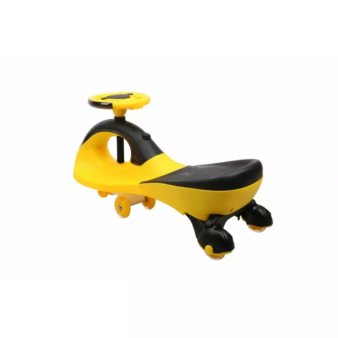 Jeździk Grawitacyjny Swing Car z muzyką i światłem żółty-czarny