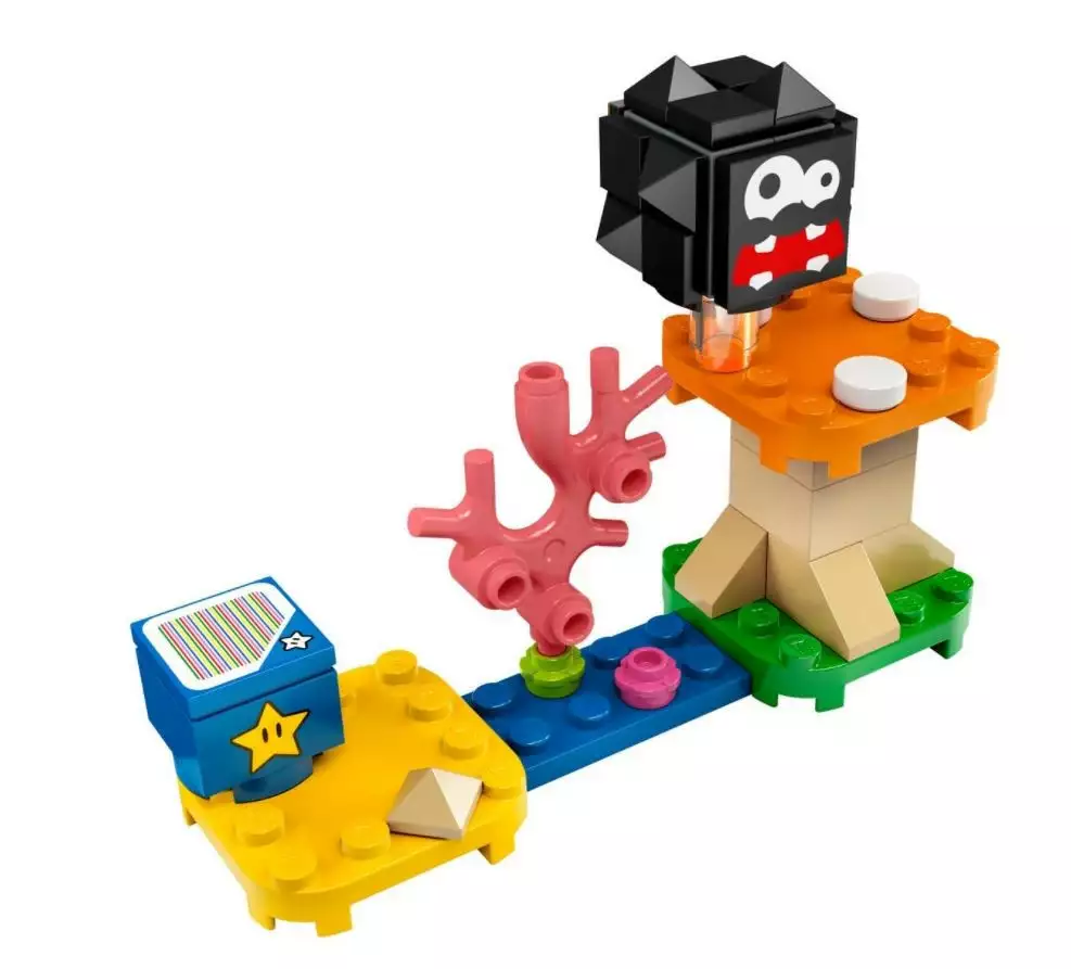 LEGO Klocki Super Mario 30389 Fuzzy i platforma z grzybem