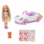 Mattel Lalka Barbie Autko + Lalka Chelsea Tęczowy zestaw