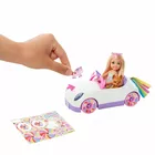 Mattel Lalka Barbie Autko + Lalka Chelsea Tęczowy zestaw