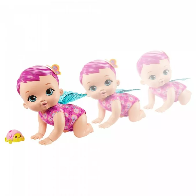 Lalka My Garden Baby Raczkujący Bobasek-Motylek różowa