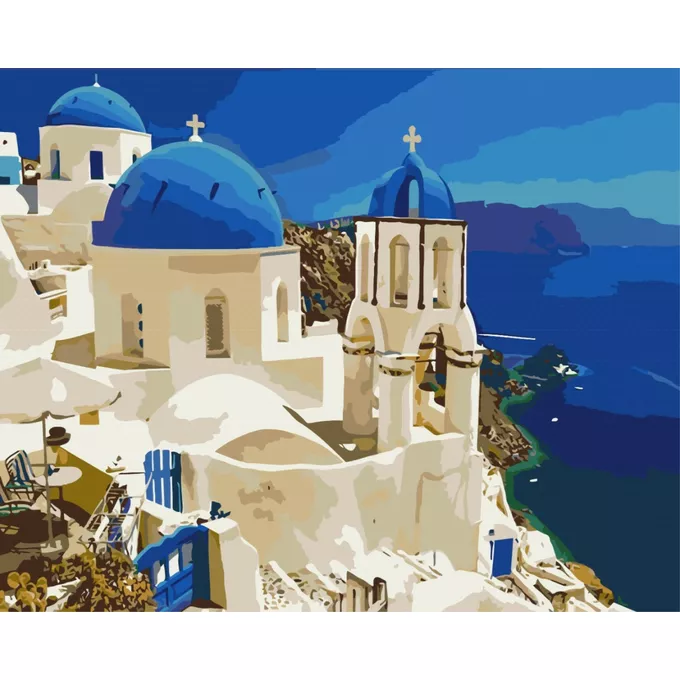 Obraz Paint it! Malowanie po numerach. Santorini