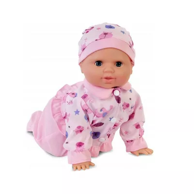 Lalka Natalia raczkująca 32 cm różowa