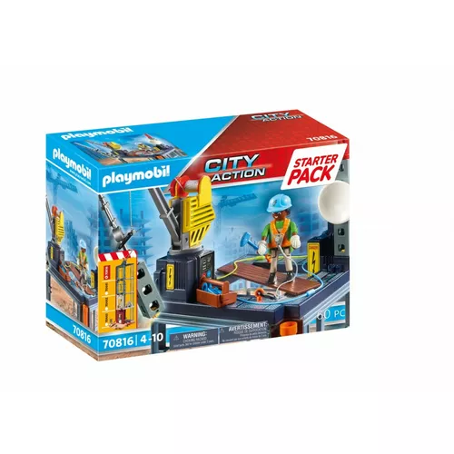 Playmobil Zestaw City Action Plac budowy z wciągarką linową