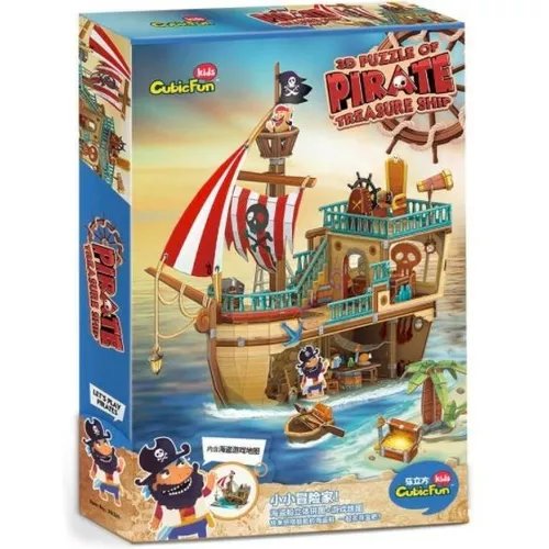 Cubic Fun Puzzle 3D Statek piracki ze skarbem