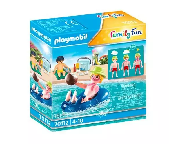 Playmobil Zestaw z figurkami Family Fun 70112 Chłopiec z oponą do pływania