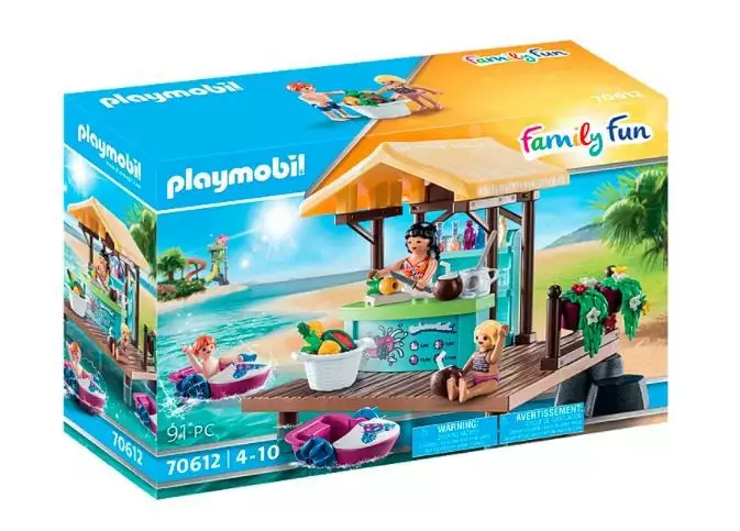 Playmobil Zestaw z figurkami Family Fun 70612 Wypożyczalnia kajaków i bar z sokami