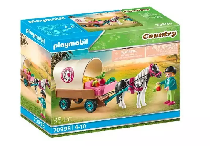 Playmobil Zestaw z figurkami Country 70998 Bryczka z kucykiem