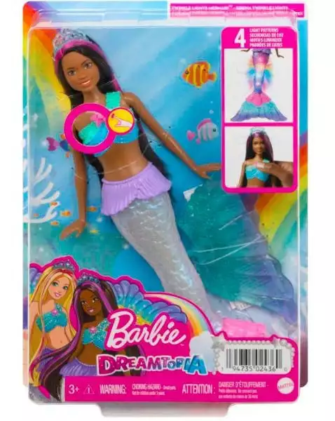 Mattel Lalka Barbie Brooklyn Syrenka Migoczące światełka