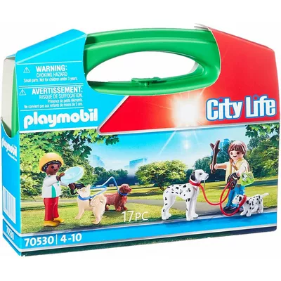 Playmobil Zestaw City Life 70530 Skrzyneczka Spacer z psami
