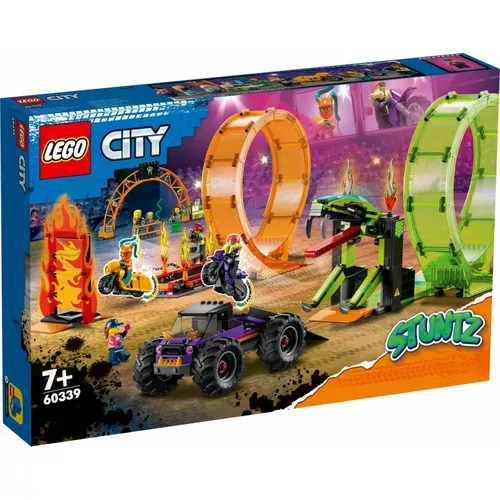 LEGO Klocki City 60339Kaskaderska arena z dwoma pętlami