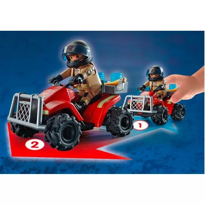 Playmobil Klocki Zestaw z figurką City Action 71090 Pożarniczy Speed Quad