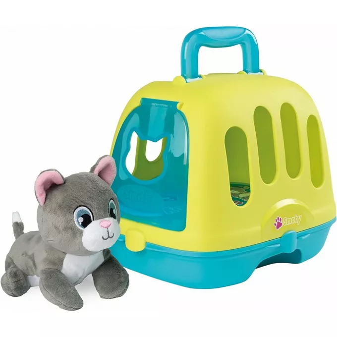 Smoby Zestaw weterynarza Kontener dla kota 2w1 + kot