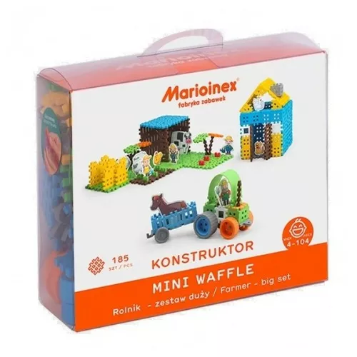 Marioinex Klocki konstrukcyjne Mini Waffle - Rolnik Zestaw Duży blister
