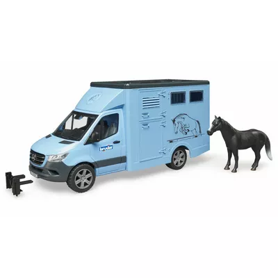 BRUDER Samochód Mercedes Benz Sprinter do przewozu koni z figurką konia