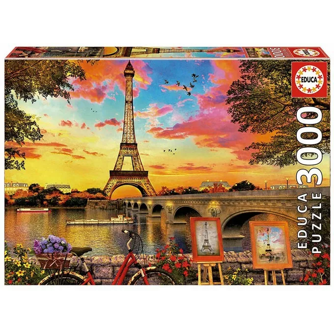 Educa Puzzle 3000 elementów Zachód słońca w Paryżu