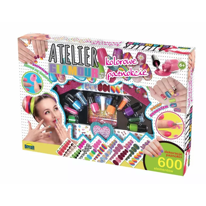 Dromader Zestaw do manicure Atelier Glamour Kolorowe paznokcie