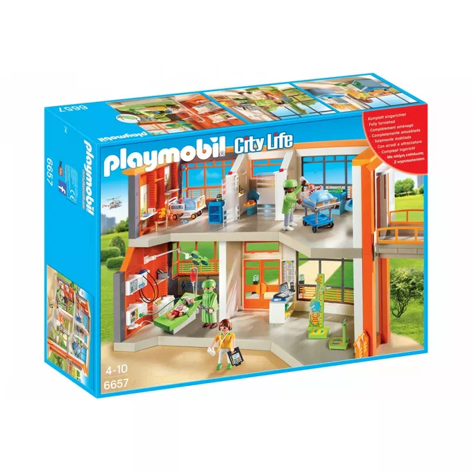Playmobil Zestaw figurek Szpital dziecięcy z wyposażeniem 6657