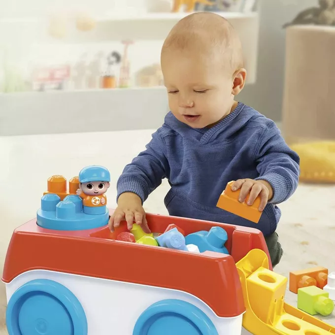 Mega Bloks Klocki Mega Bloks Wózek z klockami Buduj i kręć