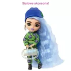 Mattel Lalka Barbie Extra Minis zielony kombinezon - jasnoniebieskie włosy